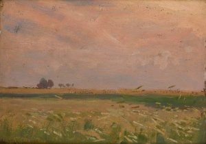 Fields near Bronowice by Jan Stanislawski Oil Painting
