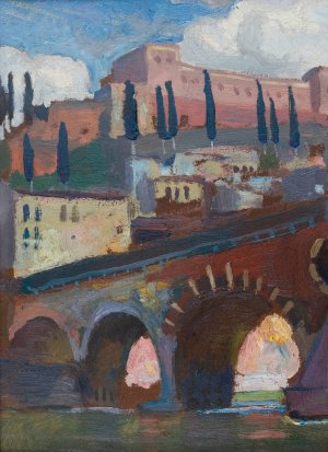 Fortress in Verona by Jan Stanislawski Oil Painting
