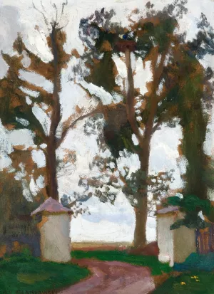 Gate Among Trees Oil painting by Jan Stanislawski