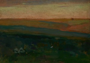 Green Steppe in the Ukraine by Jan Stanislawski Oil Painting