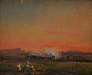 In the Field by Jan Stanislawski Oil Painting