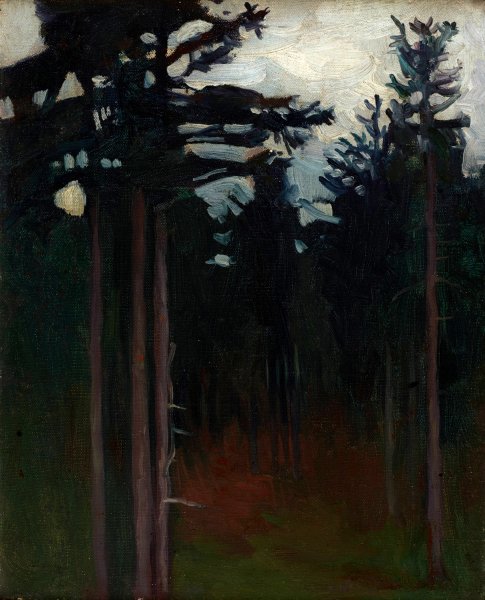 Inside the Forest  by Jan Stanislawski - Hand-Painted Oil Painting Reproduction
