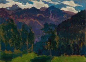 Landscape from the Tatra Mountains by Jan Stanislawski Oil Painting