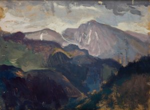 Landscape from the Tatra Mountains by Jan Stanislawski Oil Painting