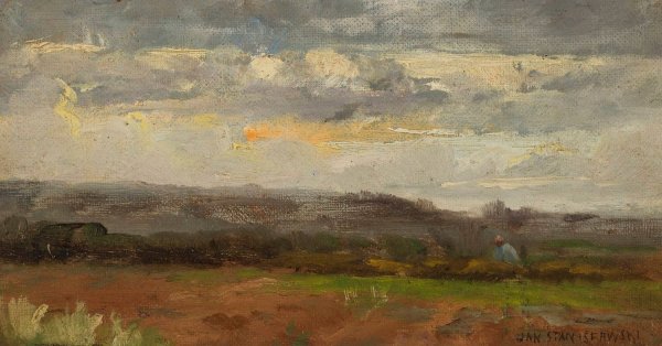 Landscape by Jan Stanislawski - Hand-Painted Oil Painting Reproduction