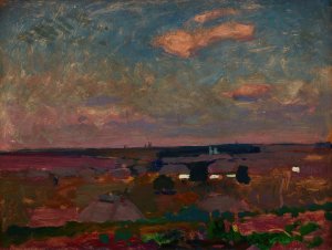 Landscape by Jan Stanislawski Oil Painting