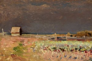 Landscape by Jan Stanislawski Oil Painting