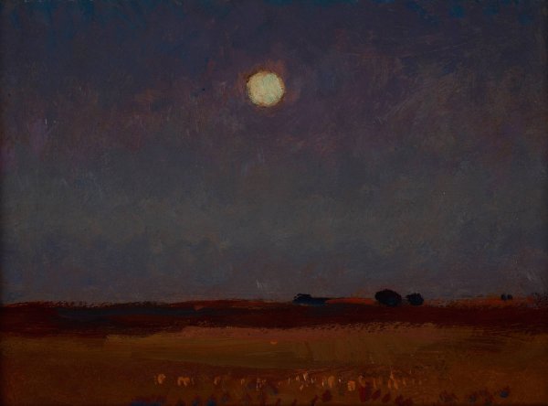 Moonlit Night  by Jan Stanislawski - Hand-Painted Oil Painting Reproduction