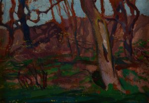Motif from the Imperial Garden in Kyiv by Jan Stanislawski Oil Painting