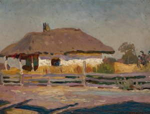 Peasant cottage by Jan Stanislawski Oil Painting