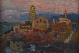 Peruggia at Twilight by Jan Stanislawski Oil Painting