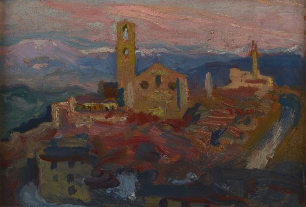 Peruggia at Twilight  by Jan Stanislawski - Hand-Painted Oil Painting Reproduction