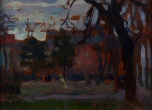 Planty Park in Spring by Jan Stanislawski Oil Painting