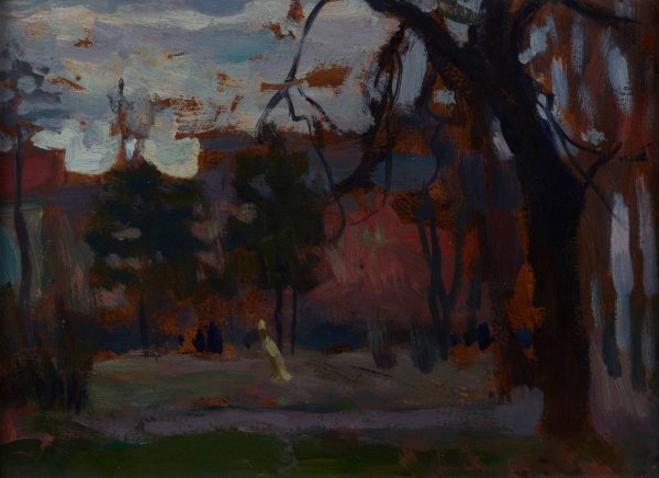 Planty Park in Spring  by Jan Stanislawski - Hand-Painted Oil Painting Reproduction