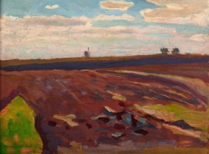 Plough-Land in Spring by Jan Stanislawski Oil Painting
