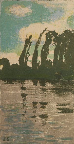 Poplars by Jan Stanislawski Oil Painting