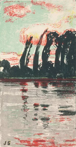 Poplars by Jan Stanislawski Oil Painting