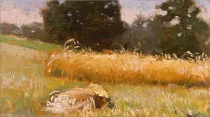 Rye field Oil painting by Jan Stanislawski