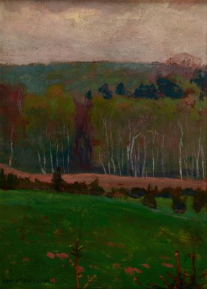 Spring Landscape by Jan Stanislawski Oil Painting
