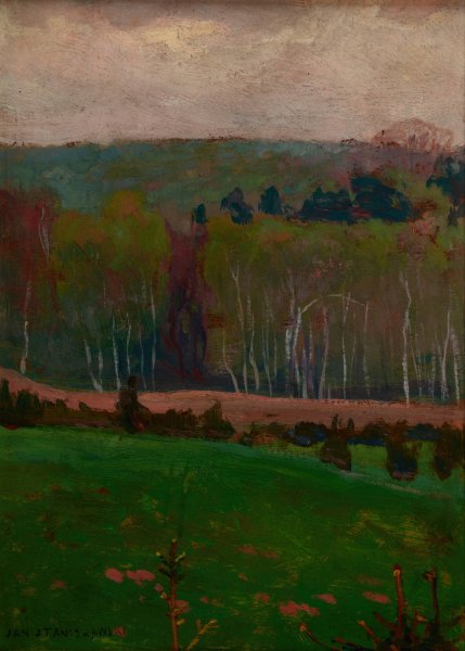 Spring Landscape  by Jan Stanislawski - Hand-Painted Oil Painting Reproduction
