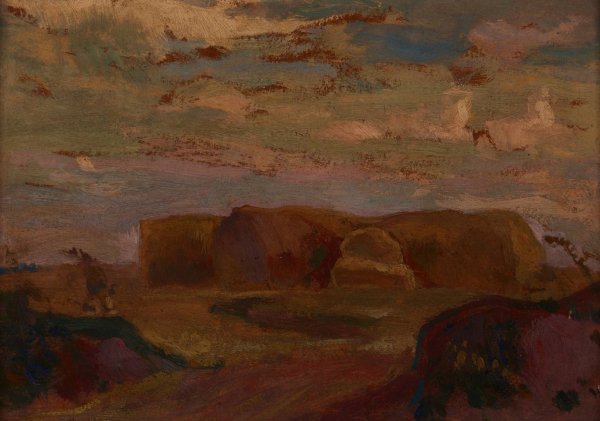 Stacks  by Jan Stanislawski - Hand-Painted Oil Painting Reproduction