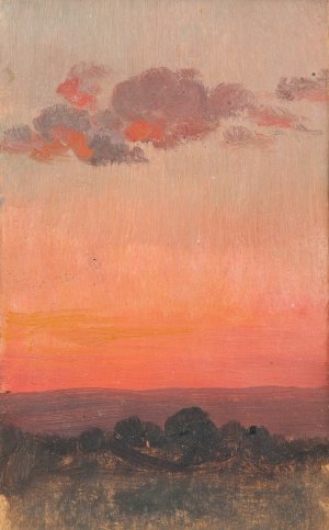 Sunset by Jan Stanislawski Oil Painting
