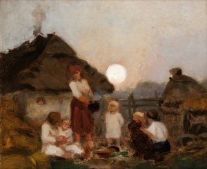 Supper by Jan Stanislawski Oil Painting
