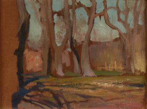 The Planty Park in Krakow in Spring by Jan Stanislawski Oil Painting