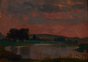 The Vistula in the Twilight by Jan Stanislawski Oil Painting