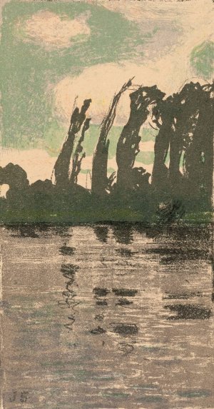 Topole by Jan Stanislawski Oil Painting