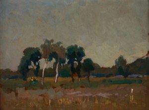 Trees on the Meadow by Jan Stanislawski Oil Painting