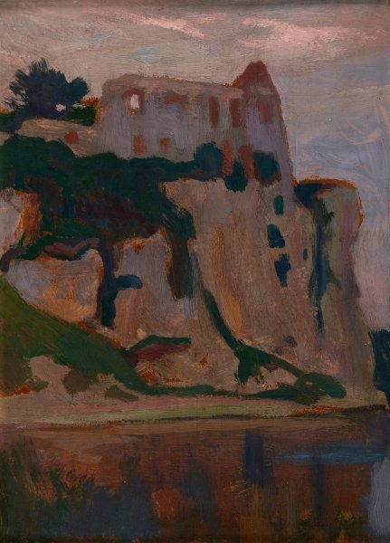 Tyniec at Dawn  by Jan Stanislawski - Hand-Painted Oil Painting Reproduction
