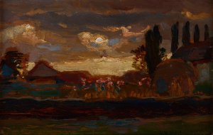 Ukrainian Landscape by Jan Stanislawski Oil Painting
