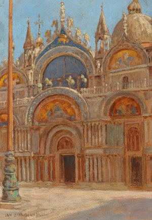 Venedig, San Marco Portal by Jan Stanislawski Oil Painting