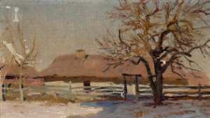 Winter landscape by Jan Stanislawski Oil Painting