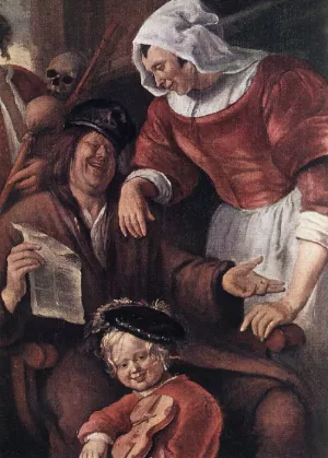A Merry Party Detail Oil painting by Jan Steen