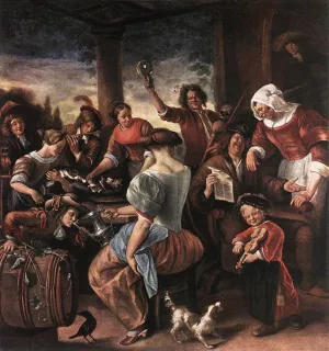 A Merry Party painting by Jan Steen