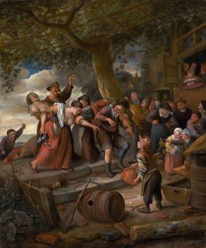 A Pig Belongs in the Sty by Jan Steen Oil Painting