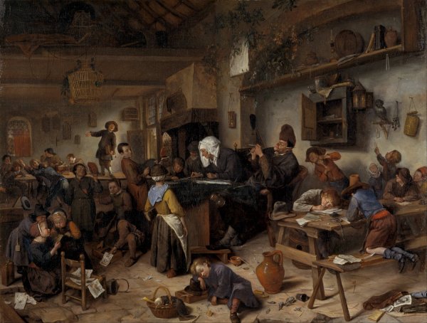 A School for Boys and Girls by Jan Steen - Hand-Painted Oil Painting Reproduction