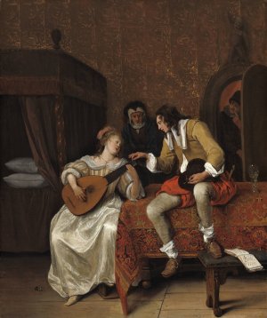 Ascagnes and Lucelle by Jan Steen Oil Painting