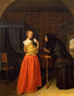 Bathsheba Receiving David's Letter by Jan Steen - Oil Painting Reproduction