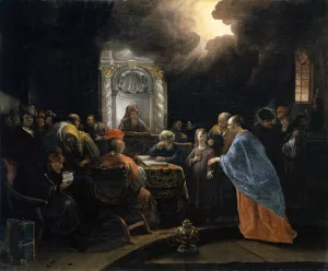 Christ Among the Doctors Oil painting by Jan Steen