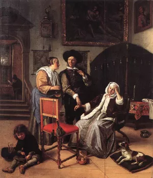 Doctor's Visit by Jan Steen - Oil Painting Reproduction