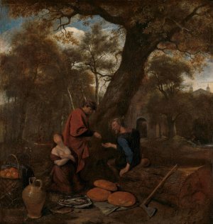 Erysichthon selling his daughter by Jan Steen Oil Painting