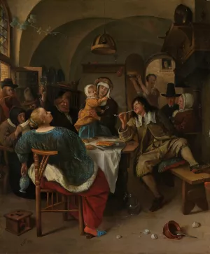 Family scene by Jan Steen Family scene by Jan Steen Oil Painting
