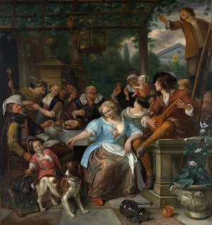 Merry Company on a Terrace by Jan Steen Oil Painting