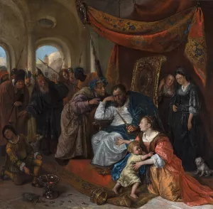Moses and Pharaoh's Crown by Jan Steen Moses and Pharaoh's Crown by Jan Steen Oil Painting