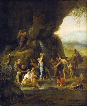 Moses Striking the Rock by Jan Steen Oil Painting