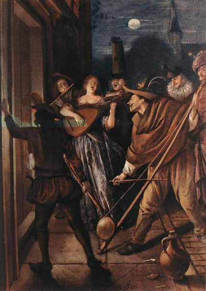 Main Product Photo of Nocturnal Serenade Painting by Jan Steen