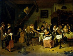 Peasant wedding by Jan Steen Oil Painting